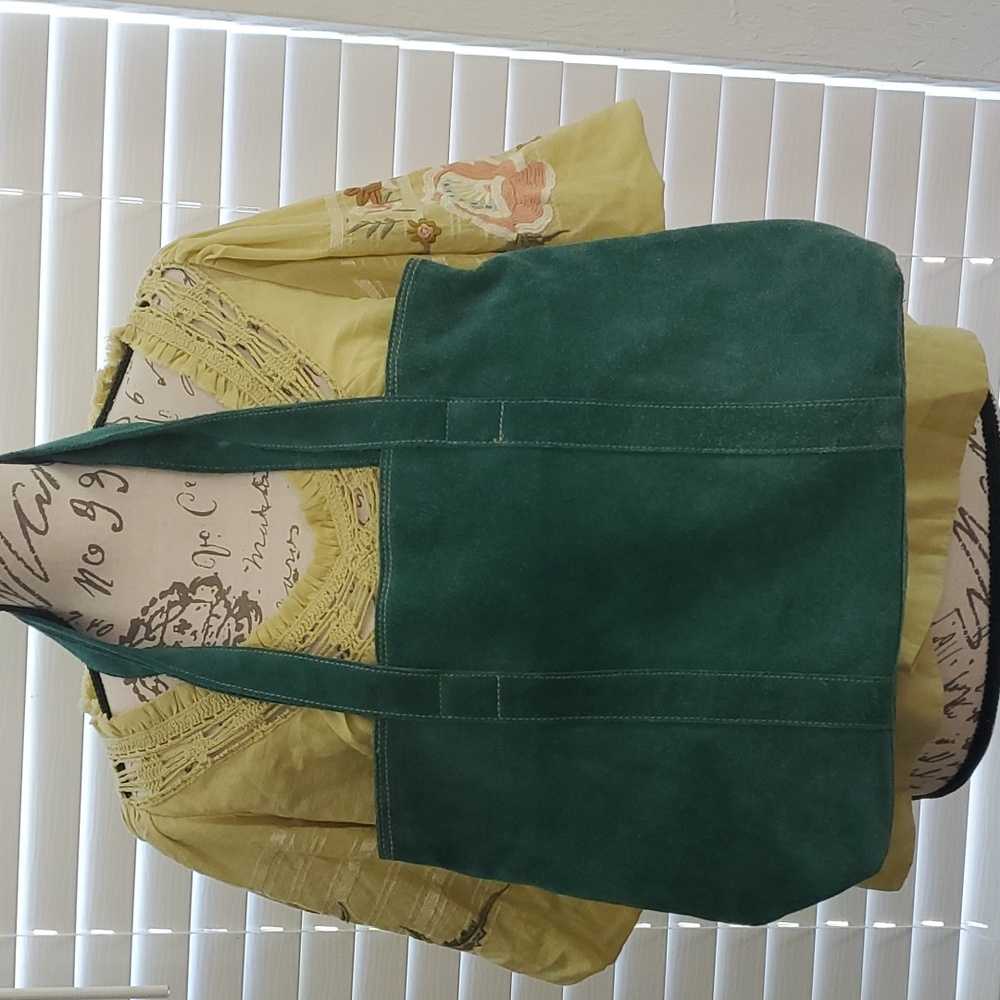 LEVENGER FINE LEATHER TOOLS SUEDE GREEN BAG
